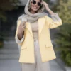کت لینن زرد کره ای pastel